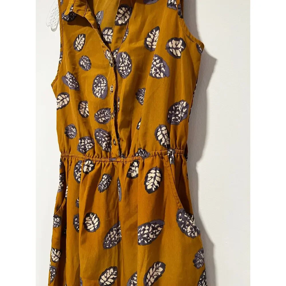 Sleeveless Collared Dress w Pockets Open Back Small - Picture 3 of 6